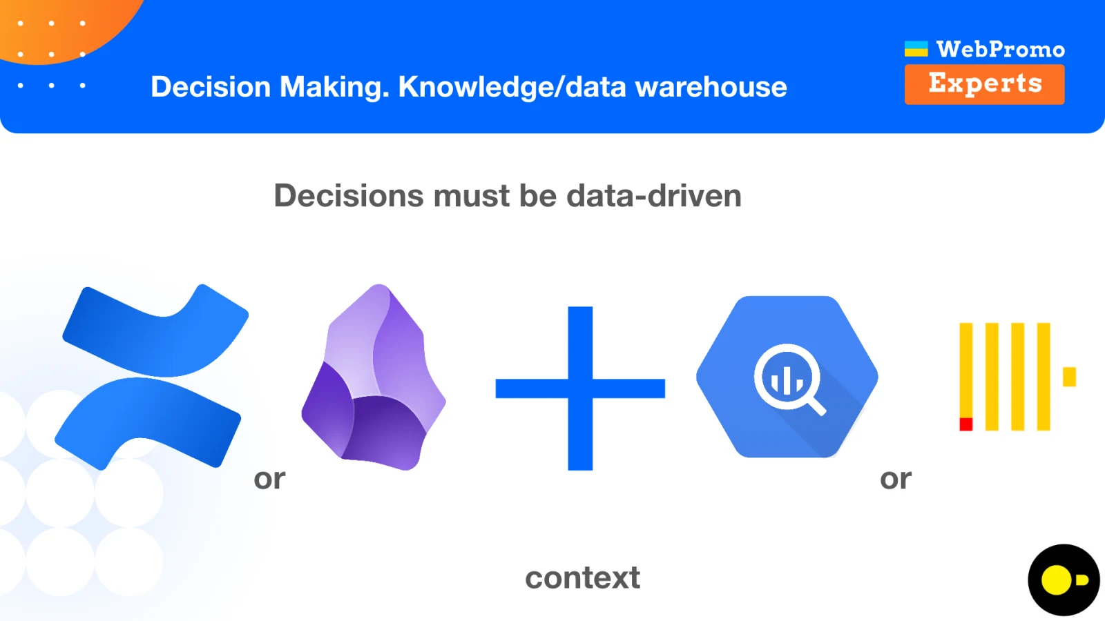 A diagram connecting project knowledge with data from analytics systems.