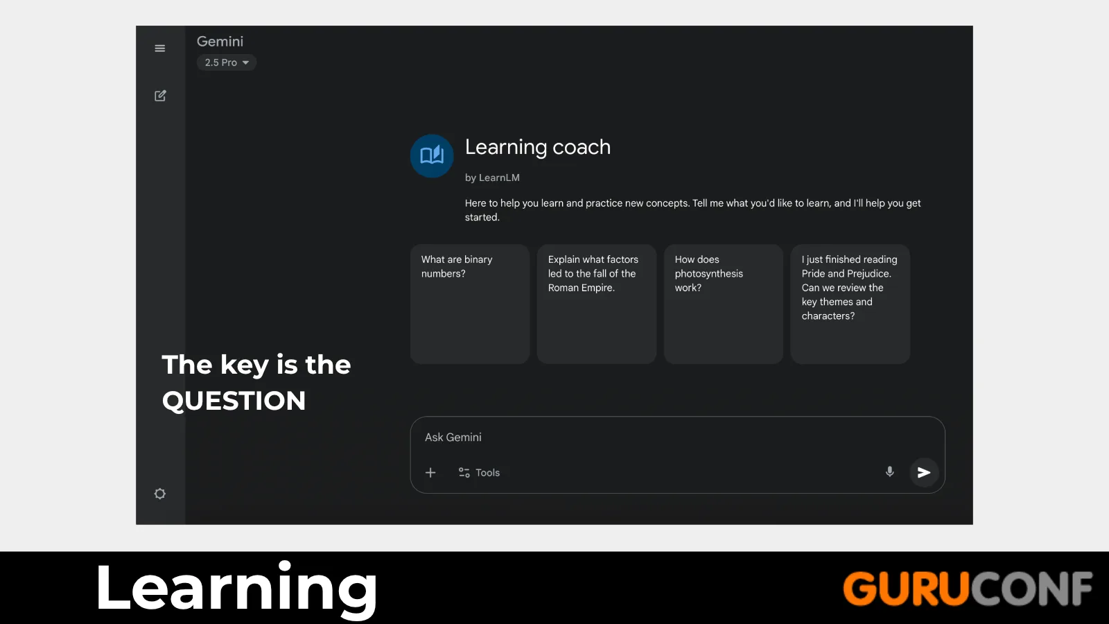 A learning coach interface.