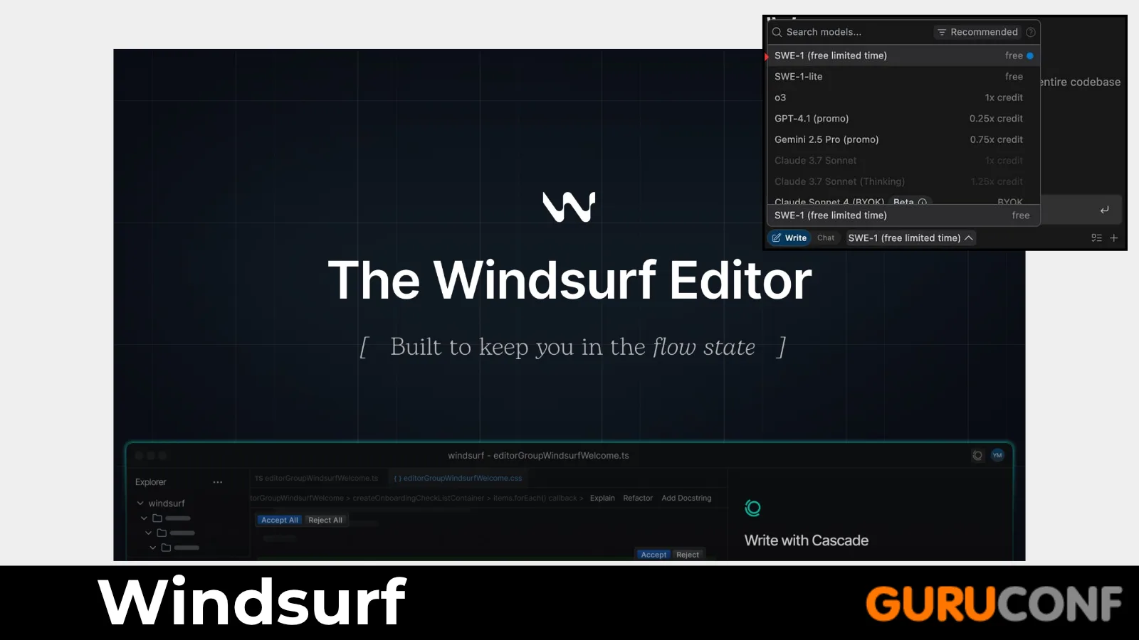 Windsurf as an AI-assisted development environment.
