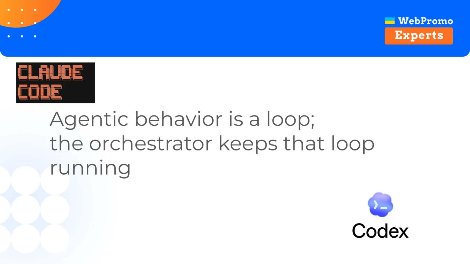 Agent behavior as a loop, with the orchestrator responsible for running that loop.