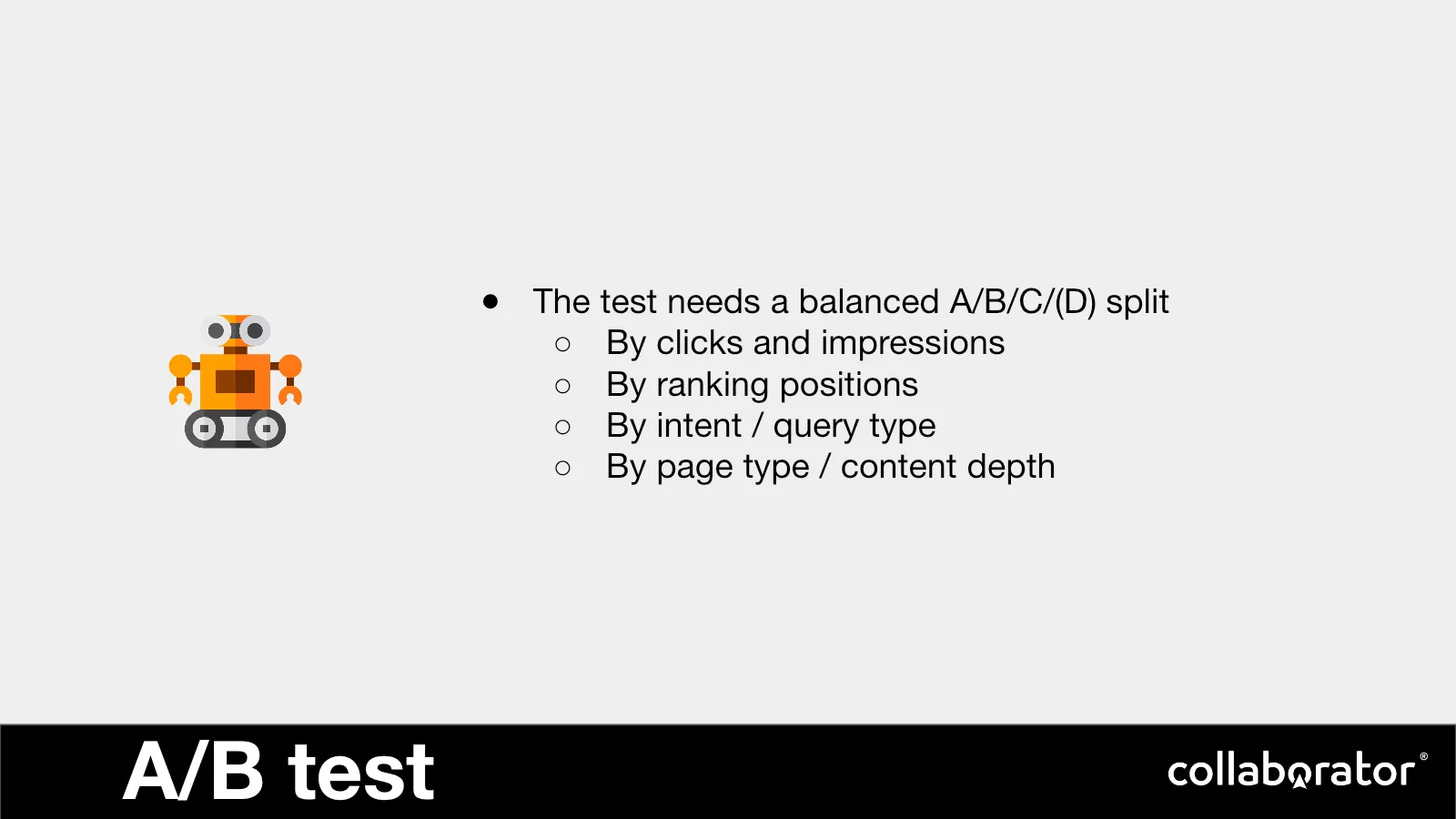 Dimensions used to balance A/B/C/D page groups.