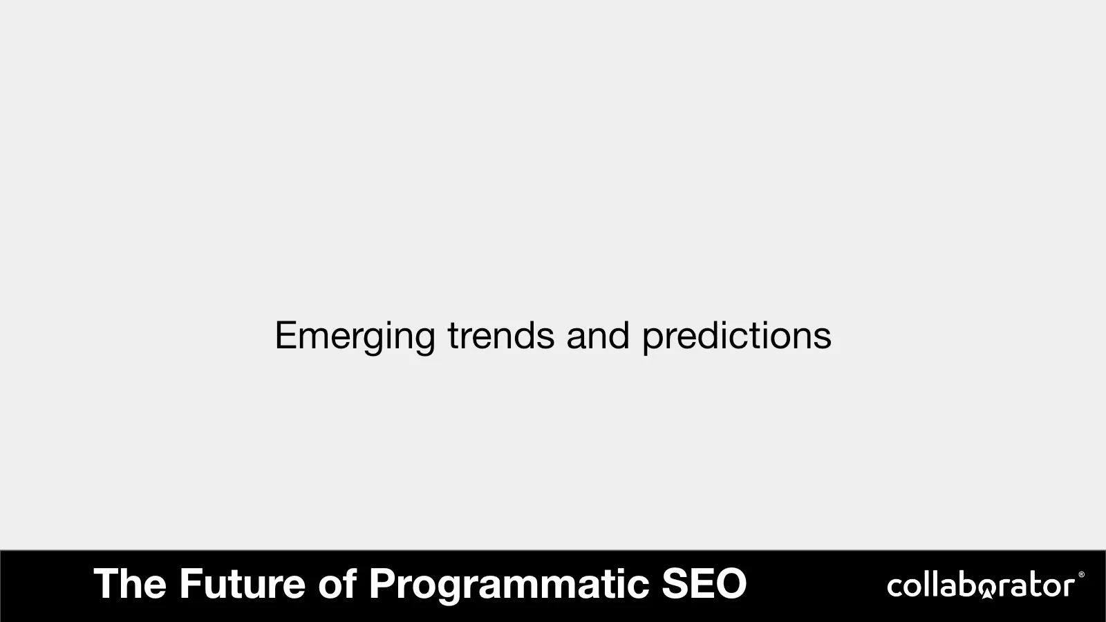Future trends and predictions for programmatic SEO.